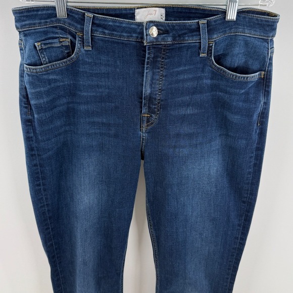 7 For All Mankind Jen7 Slim Bootcut Dark Wash Denim Jeans Women's Size 14 Casual - Picture 1 of 16